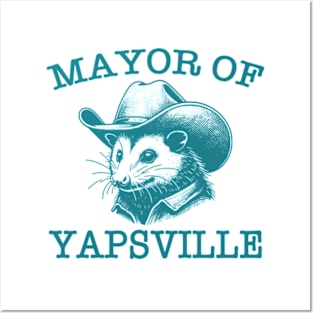 Mayor of Yapsville Funny Possum Posters and Art